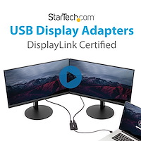 USB 3.0 - 2x DisplayPort変換アダプター／デュアルディスプレイ／4K60Hz／マルチモニター対応／USB  Type-A接続／Windows & Mac／ブラック／USB - DP モニター 変換コネクター／ディスプレイ コンバーター